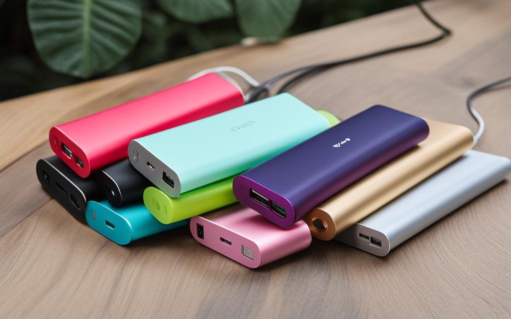 Portable power bank with built-in cable