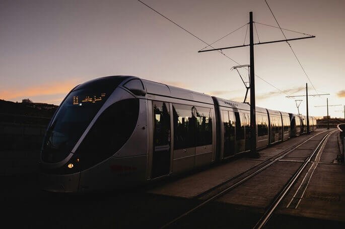 The light rail in Jerusalem