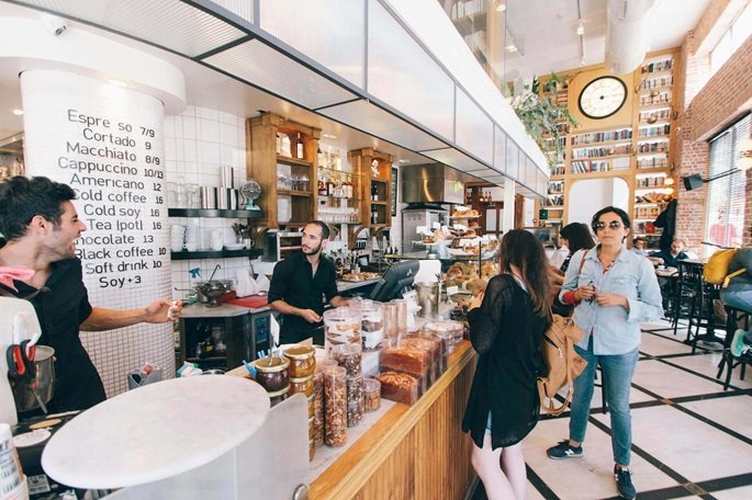 Cafe during happy hour in tel aviv