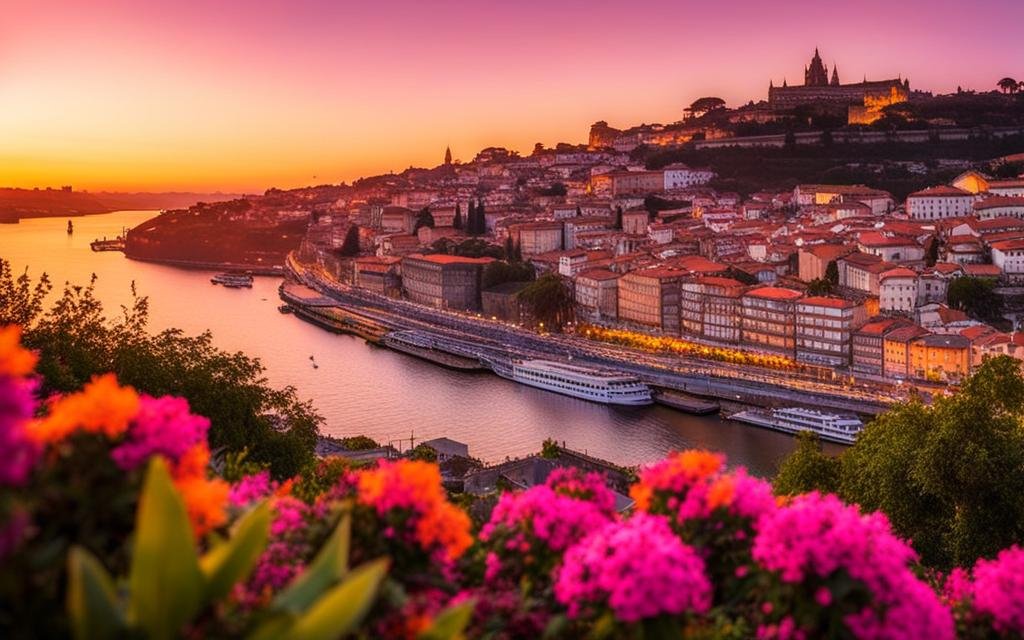 Porto sunset from Jardim do Morro