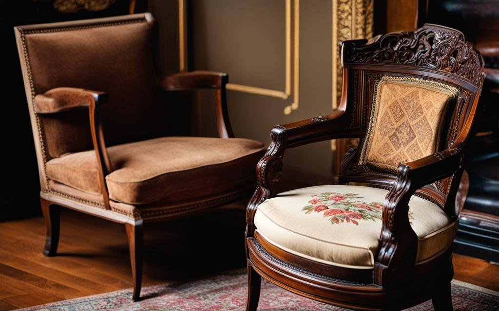 Vintage chair at an estate sale