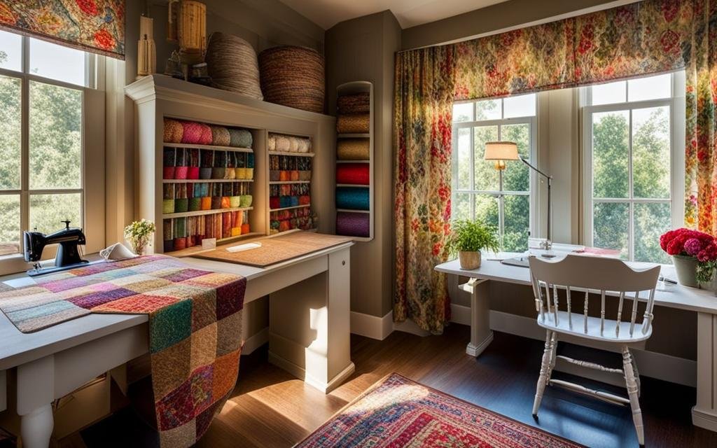 sewing table in a small space