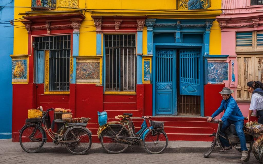 Colorful houses in La Boca Buenos Aires